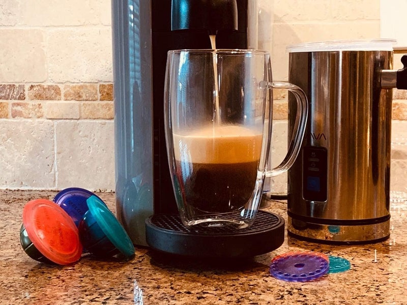 My-Cap Silicone Capsule Caps - Compatible with Nespresso Vertuo Pods - Reusable, Food Grade & BPA Free Coffee Pod Cap - Reuse your Nespresso Vertuo Capsules - Image 5